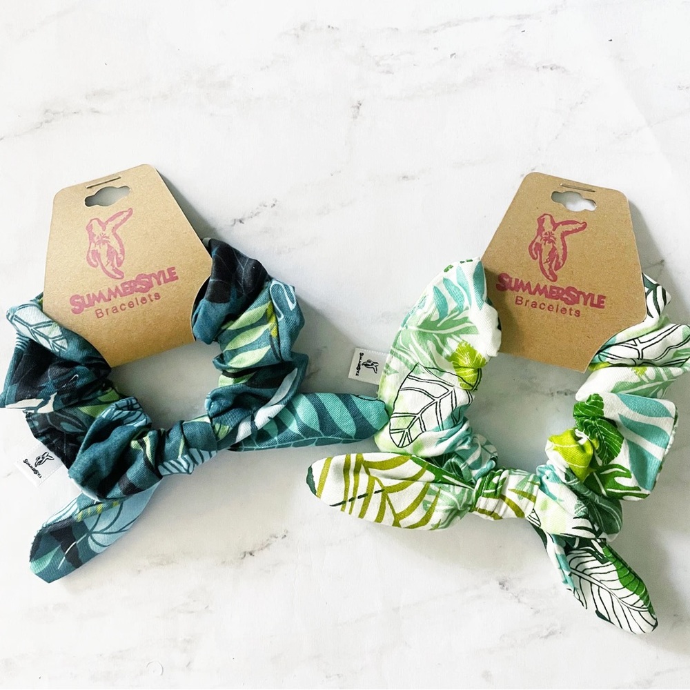 SummerStyle Bracelets Tropical Plants Bow Scrunchie